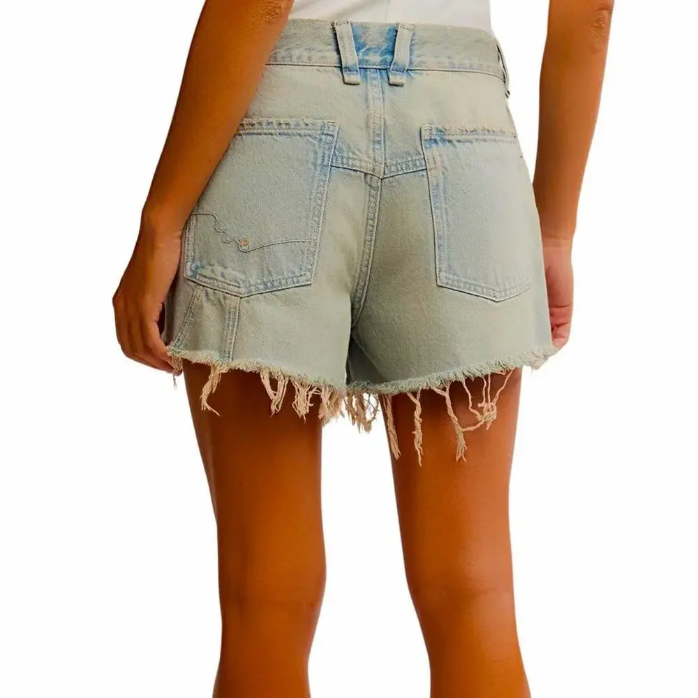NWT Free People Now or Never distressed Denim Short, 31